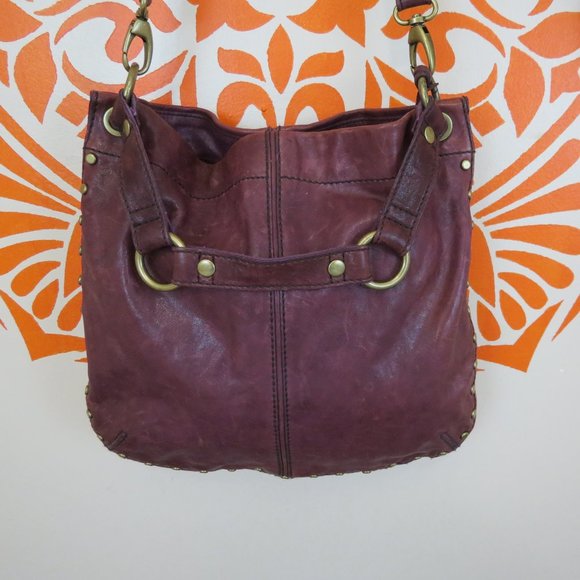 Fossil Handbags - Fossil Burgandy Leather Cross Body Purse
